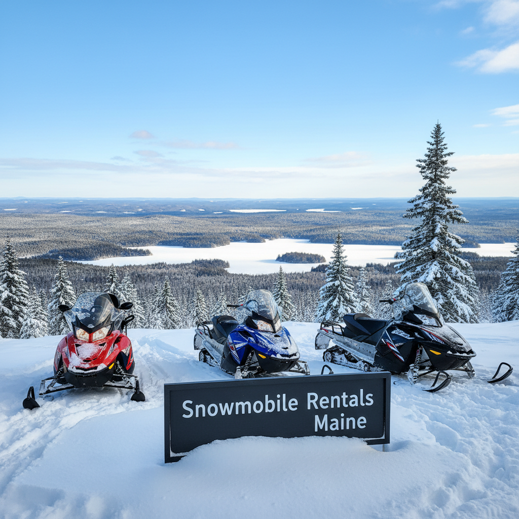 Snowmobile rentals and tours Maine